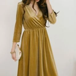 See And Be Seen Lucy Velvet Midi Dress Best Sellers