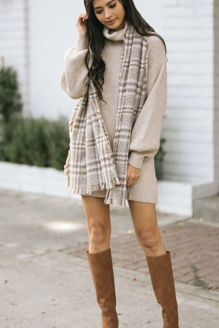 She + Sky Fleur Turtleneck Mini Dress