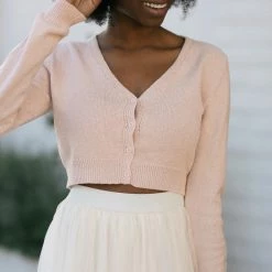 HYFVE Rae Cropped Terry Cardigan Clothing