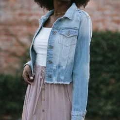 Kancan Dina Distressed Denim Jacket