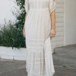 Listicle Carissa Crocheted Lace Detail Maxi Dress