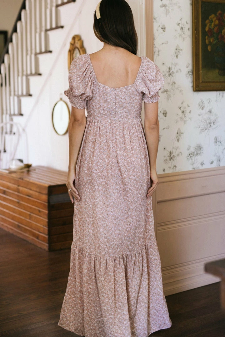 Vanilla Bay Clothing Jamila Puff Sleeve Maxi Dress