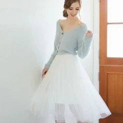 Esley Collection Eloise Tulle Midi Skirt Bridal