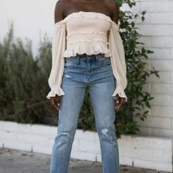 Le Lis Susanna Smocked Ruffled Top Clothing