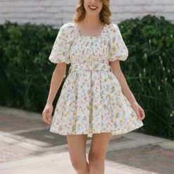 Just Me Sonia Belted Mini Dress