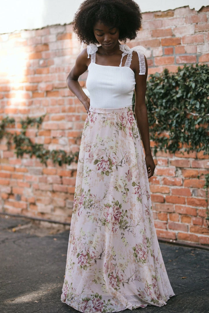 Aakaa Eleanor Floral Maxi Skirt Maternity Friendly