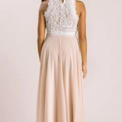 A.Peach Bridal Leighton White Sleeveless Lace Top