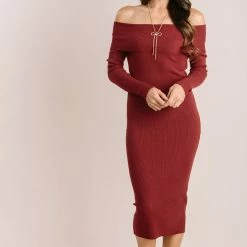 Dreamers Clothing Irene Off The Shoulder Midi Dress