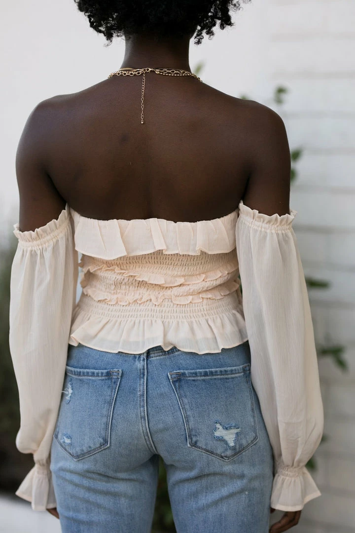 Le Lis Susanna Smocked Ruffled Top Clothing