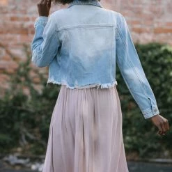 Kancan Dina Distressed Denim Jacket