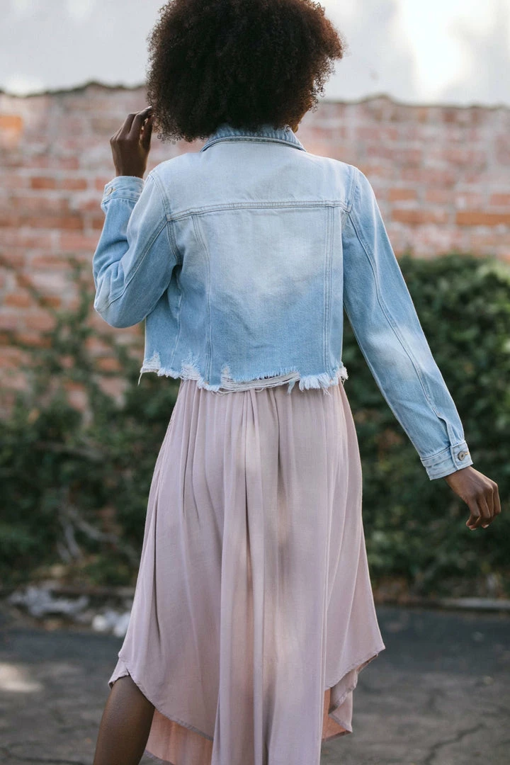 Kancan Dina Distressed Denim Jacket