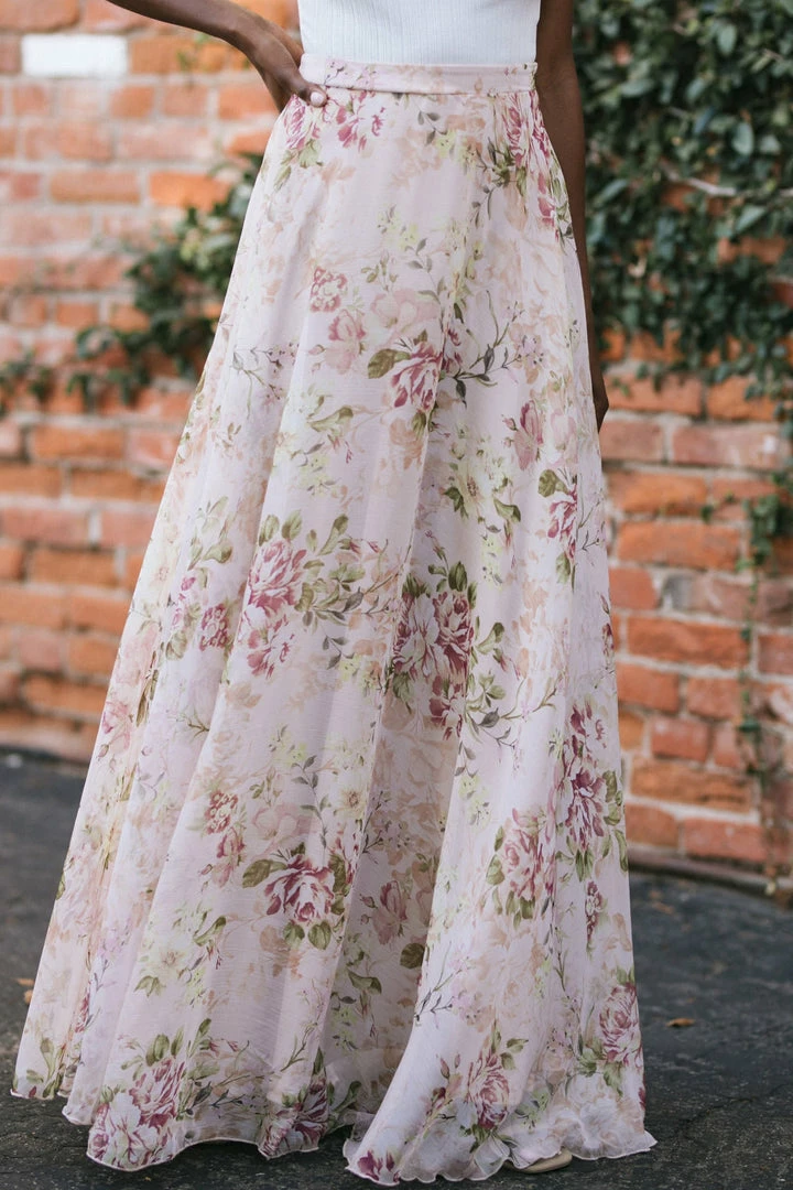 Aakaa Eleanor Floral Maxi Skirt Maternity Friendly