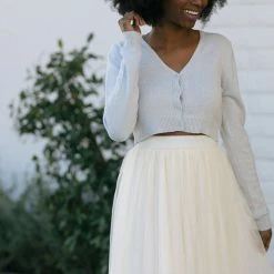 HYFVE Rae Cropped Terry Cardigan Clothing