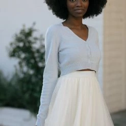 HYFVE Rae Cropped Terry Cardigan Clothing