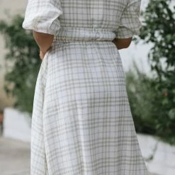 Moodie Eden Plaid Midi Dress