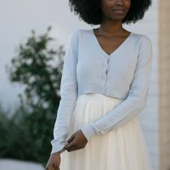 HYFVE Rae Cropped Terry Cardigan Clothing