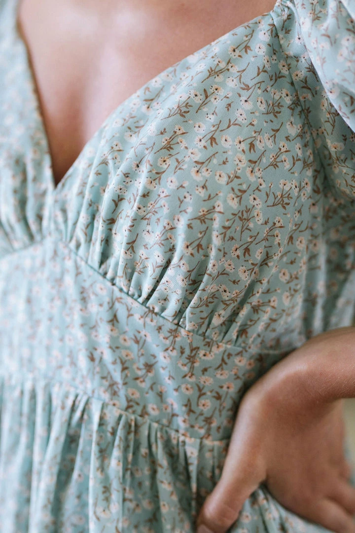 Vanilla Bay Clothing Jamila Puff Sleeve Maxi Dress