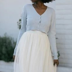 HYFVE Rae Cropped Terry Cardigan Clothing