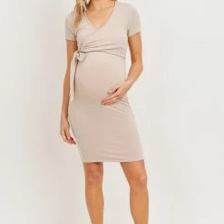 Hello Miz Maternity Friendly Maternity Tessa Side Tie Dress