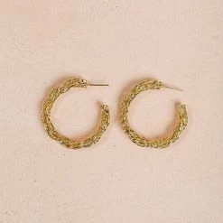 Fame Emery Braided Hoop Earrings Accessories
