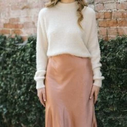 Audrey 3+1 Chantel Eyelash Knit Sweater