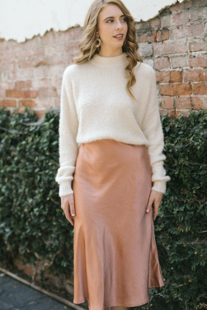 Audrey 3+1 Chantel Eyelash Knit Sweater