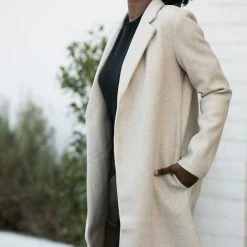 Style Melody Geraldine Notched Lapel Coat