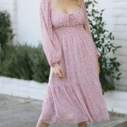 Lush Maternity Friendly Marlow Puff Sleeve Dress