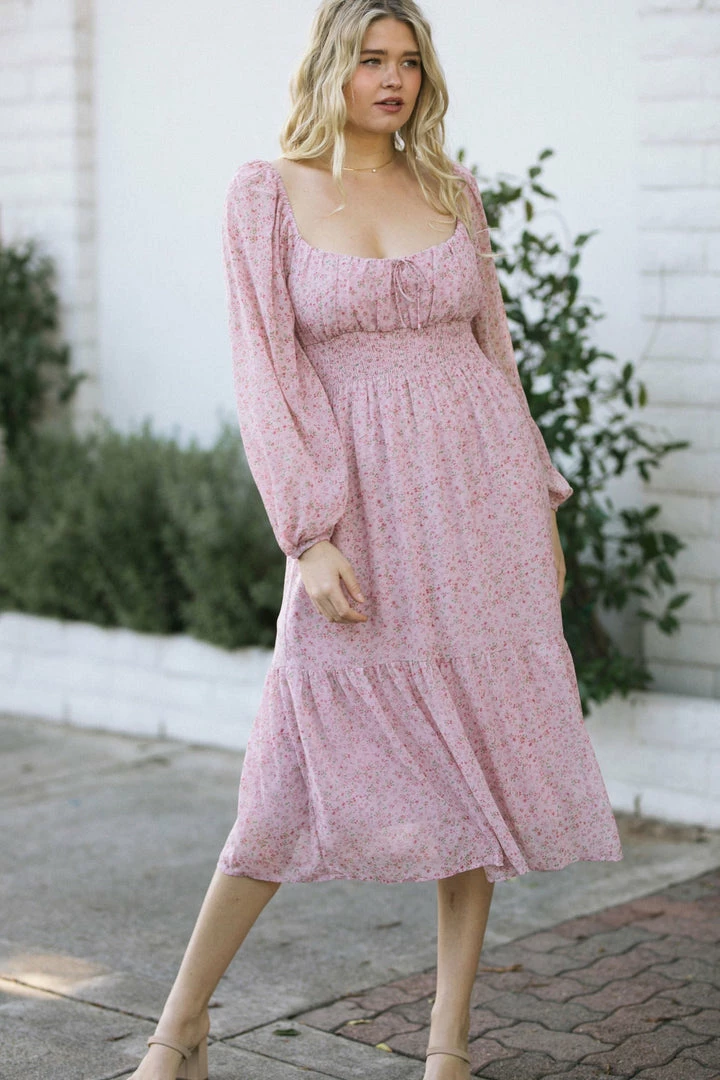 Lush Maternity Friendly Marlow Puff Sleeve Dress