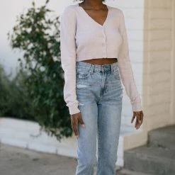 HYFVE Rae Cropped Terry Cardigan Clothing