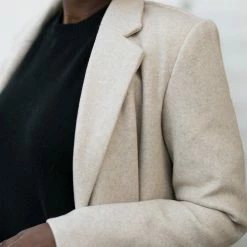 Style Melody Geraldine Notched Lapel Coat