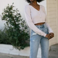 HYFVE Rae Cropped Terry Cardigan Clothing