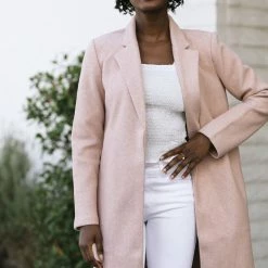 Style Melody Geraldine Notched Lapel Coat