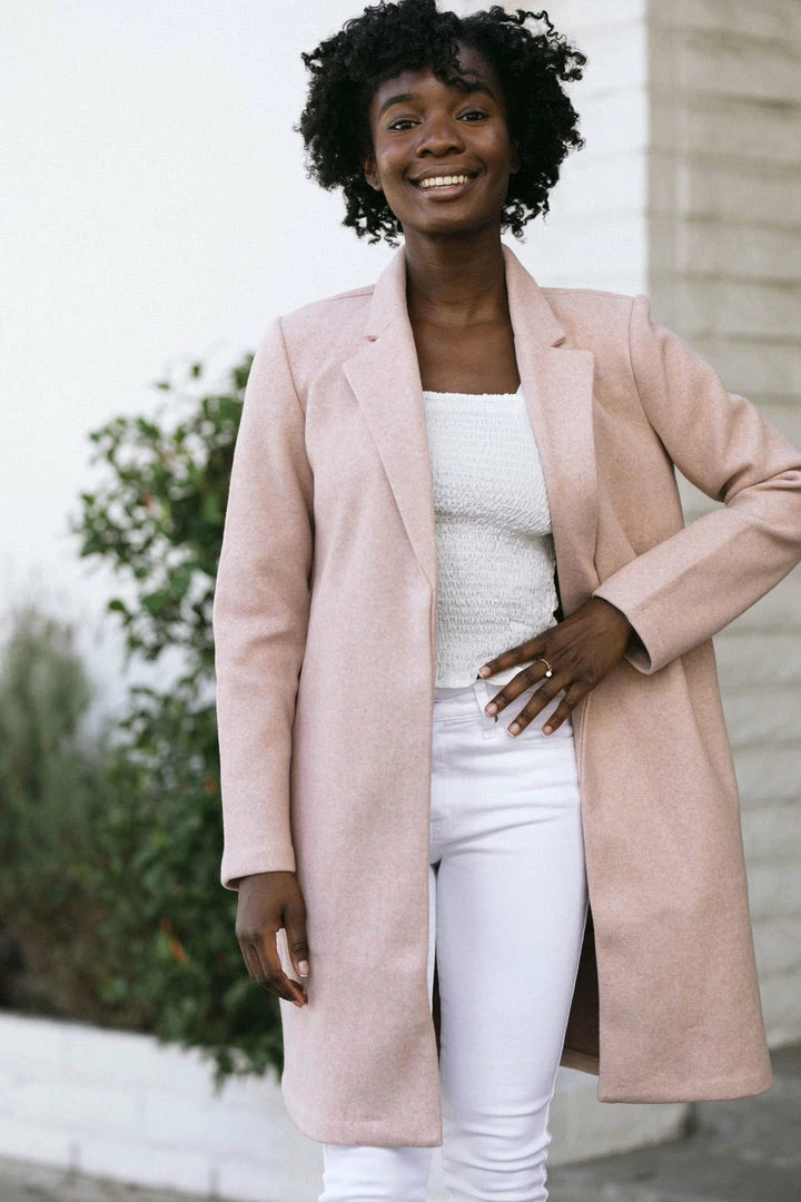 Style Melody Geraldine Notched Lapel Coat