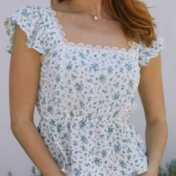 Blu Pepper Ryan Scalloped Peplum Top