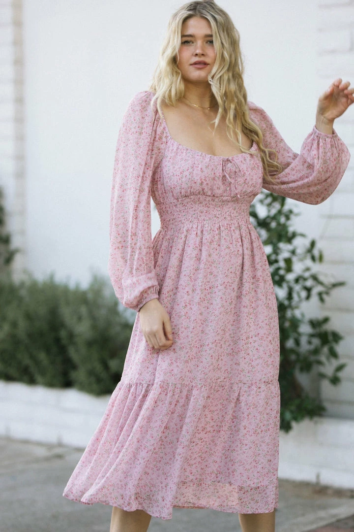 Lush Maternity Friendly Marlow Puff Sleeve Dress