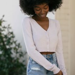 HYFVE Rae Cropped Terry Cardigan Clothing