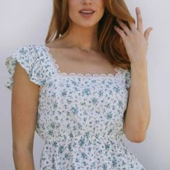 Blu Pepper Ryan Scalloped Peplum Top