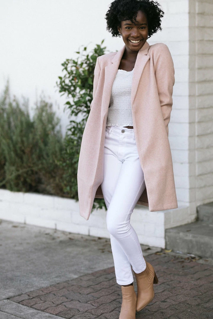 Style Melody Geraldine Notched Lapel Coat