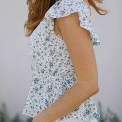 Blu Pepper Ryan Scalloped Peplum Top