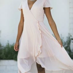 Soieblu Gina Short Sleeve Wrap Dress Bridal