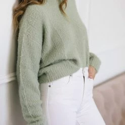 Audrey 3+1 Chantel Eyelash Knit Sweater
