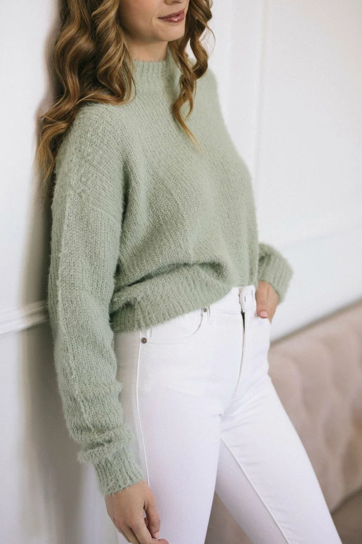 Audrey 3+1 Chantel Eyelash Knit Sweater