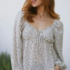 Blu Pepper Wilma Puff Sleeve Blouse Clothing