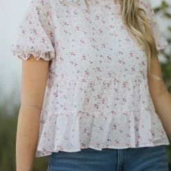 Paper Crane Amaya Tiered Peplum Blouse