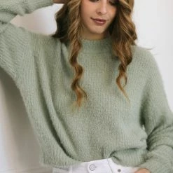 Audrey 3+1 Chantel Eyelash Knit Sweater