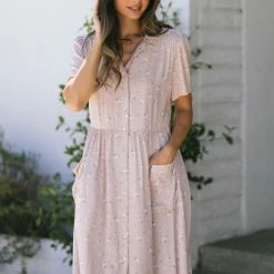 Calista Edna Collared Midi Dress Clothing