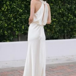 Maniju Bridal Lana Halter Twist Maxi Dress