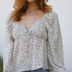 Blu Pepper Wilma Puff Sleeve Blouse Clothing