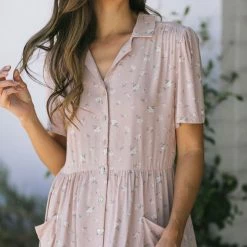 Calista Edna Collared Midi Dress Clothing